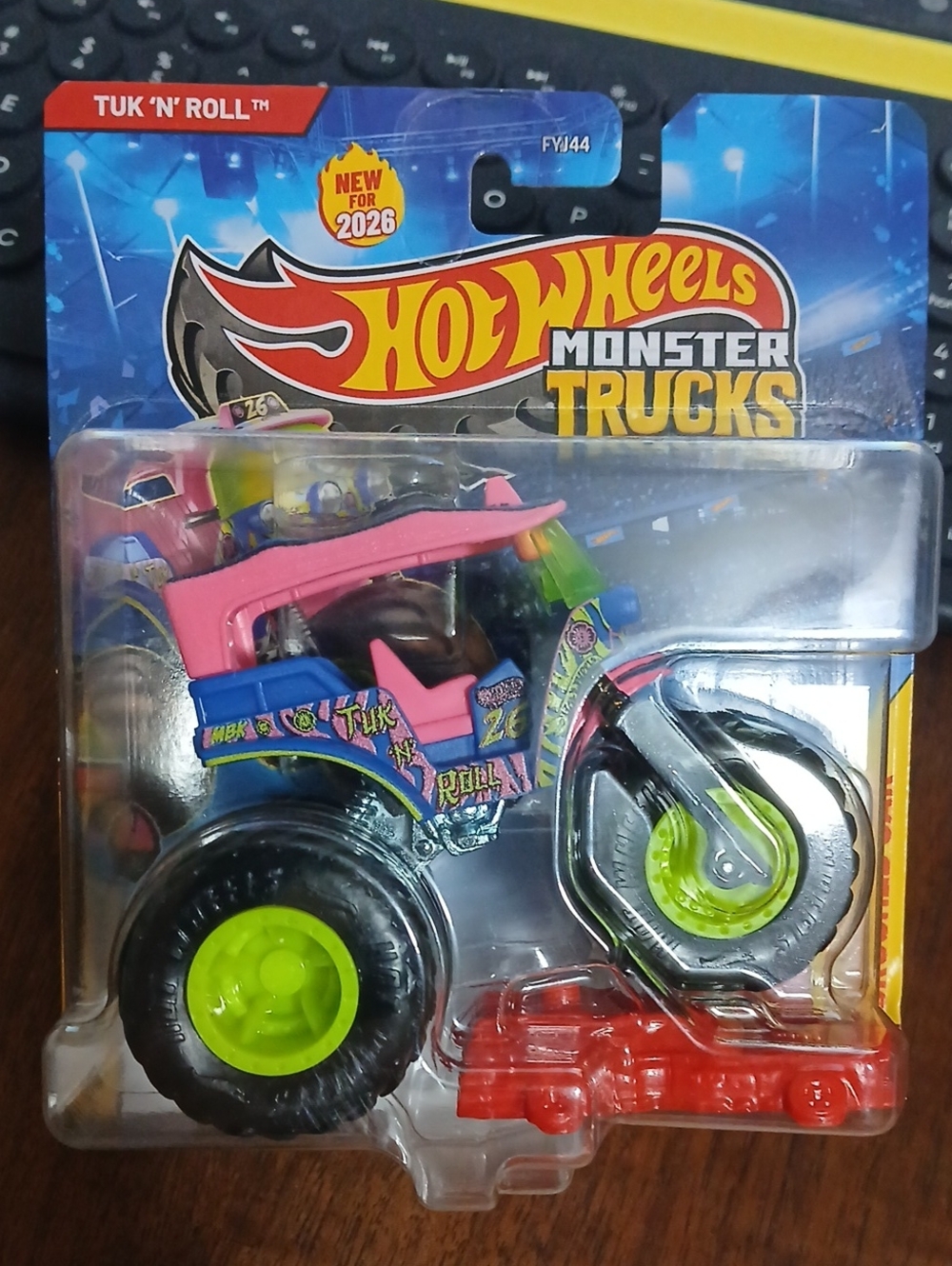 Tuk 'N' Roll Pink & Blue Hot Wheels Monster Truck
